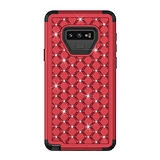 Coque Silicone et Plastique Housse Etui Protection Integrale 360 Degres Bling-Bling U01 pour Samsung Galaxy Note 9 Rouge