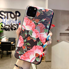 Coque Silicone Fleurs Souple Couleur Unie Etui Housse H12 pour Apple iPhone 11 Pro Max Rose