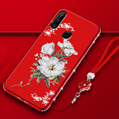 Coque Silicone Fleurs Souple Couleur Unie Etui Housse K01 pour Huawei P30 Lite Colorful