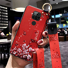 Coque Silicone Fleurs Souple Couleur Unie Etui Housse K01 pour Xiaomi Redmi 10X 4G Rouge