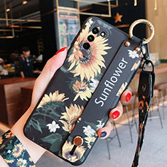 Coque Silicone Fleurs Souple Couleur Unie Etui Housse pour Huawei Honor 30 Lite 5G Jaune