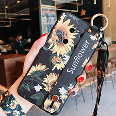 Coque Silicone Fleurs Souple Couleur Unie Etui Housse pour Huawei Mate 40 Pro Jaune