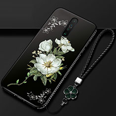 Coque Silicone Fleurs Souple Couleur Unie Etui Housse pour Xiaomi Redmi K30 4G Blanc