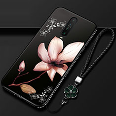 Coque Silicone Fleurs Souple Couleur Unie Etui Housse pour Xiaomi Redmi K30 4G Marron