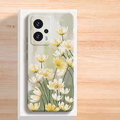 Coque Silicone Fleurs Souple Couleur Unie Etui Housse pour Xiaomi Redmi Note 11T Pro 5G Colorful