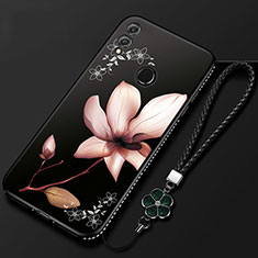 Coque Silicone Fleurs Souple Couleur Unie Etui Housse S01 pour Huawei Honor 10 Lite Or Rose