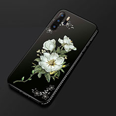 Coque Silicone Fleurs Souple Couleur Unie Etui Housse S01 pour Huawei P30 Pro New Edition Blanc