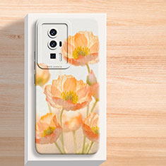Coque Silicone Fleurs Souple Couleur Unie Etui Housse S01 pour Xiaomi Poco F5 Pro 5G Jaune