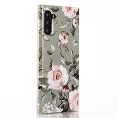 Coque Silicone Fleurs Souple Couleur Unie Etui Housse S03 pour Samsung Galaxy Note 10 5G Gris