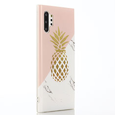 Coque Silicone Fruit Souple Couleur Unie Etui Housse S01 pour Samsung Galaxy Note 10 Plus Rose