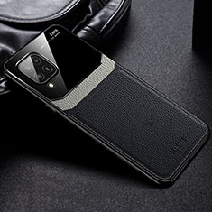 Coque Silicone Gel Motif Cuir Housse Etui avec Magnetique FL1 pour Samsung Galaxy M32 4G Noir