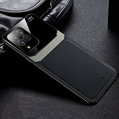 Coque Silicone Gel Motif Cuir Housse Etui avec Magnetique FL1 pour Samsung Galaxy M33 5G Noir
