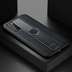 Coque Silicone Gel Motif Cuir Housse Etui avec Magnetique FL1 pour Samsung Galaxy S20 5G Noir