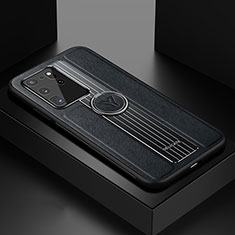 Coque Silicone Gel Motif Cuir Housse Etui avec Magnetique FL1 pour Samsung Galaxy S20 Ultra 5G Noir