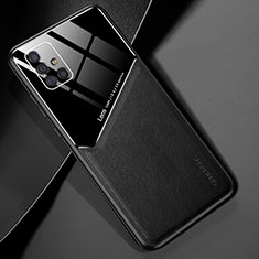 Coque Silicone Gel Motif Cuir Housse Etui avec Magnetique pour Samsung Galaxy M40S Noir