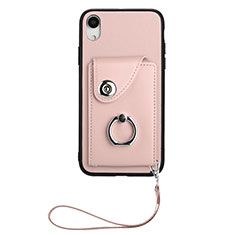 Coque Silicone Gel Motif Cuir Housse Etui BF1 pour Apple iPhone XR Or Rose