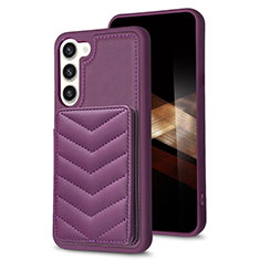 Coque Silicone Gel Motif Cuir Housse Etui BF1 pour Samsung Galaxy S24 Plus 5G Violet