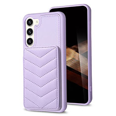 Coque Silicone Gel Motif Cuir Housse Etui BF1 pour Samsung Galaxy S24 Plus 5G Violet Clair