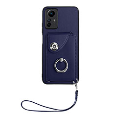Coque Silicone Gel Motif Cuir Housse Etui BF1 pour Xiaomi Redmi Note 12S Bleu