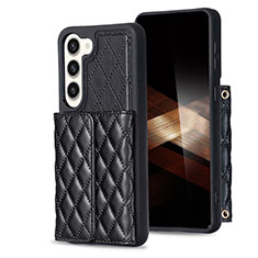 Coque Silicone Gel Motif Cuir Housse Etui BF6 pour Samsung Galaxy S24 Plus 5G Noir