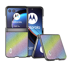 Coque Silicone Gel Motif Cuir Housse Etui BH6 pour Motorola Moto Razr 40 Ultra 5G Vert