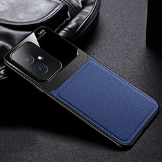 Coque Silicone Gel Motif Cuir Housse Etui FL1 pour Huawei Honor 100 5G Bleu