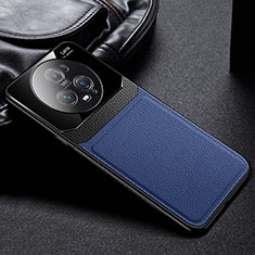 Coque Silicone Gel Motif Cuir Housse Etui FL1 pour Huawei Honor Magic5 Pro 5G Bleu