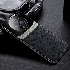 Coque Silicone Gel Motif Cuir Housse Etui FL1 pour Huawei Honor Magic5 Pro 5G Noir