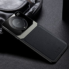 Coque Silicone Gel Motif Cuir Housse Etui FL1 pour Huawei Honor Magic6 Lite 5G Noir