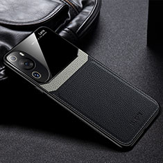 Coque Silicone Gel Motif Cuir Housse Etui FL1 pour Huawei P60 Art Noir