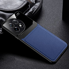 Coque Silicone Gel Motif Cuir Housse Etui FL1 pour OnePlus Ace 2 5G Bleu