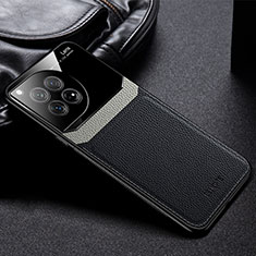 Coque Silicone Gel Motif Cuir Housse Etui FL1 pour OnePlus Ace 3 5G Noir