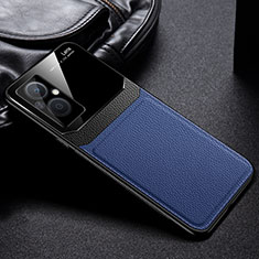 Coque Silicone Gel Motif Cuir Housse Etui FL1 pour OnePlus Nord N20 5G Bleu