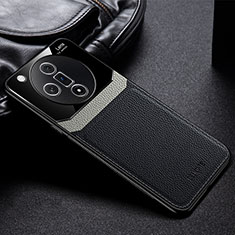 Coque Silicone Gel Motif Cuir Housse Etui FL1 pour Oppo Find X7 Ultra 5G Noir