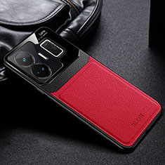 Coque Silicone Gel Motif Cuir Housse Etui FL1 pour Realme GT Neo5 5G Rouge