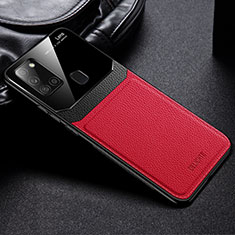 Coque Silicone Gel Motif Cuir Housse Etui FL1 pour Samsung Galaxy A21s Rouge