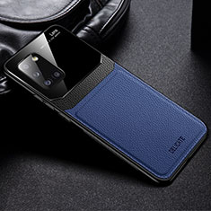 Coque Silicone Gel Motif Cuir Housse Etui FL1 pour Samsung Galaxy A31 Bleu