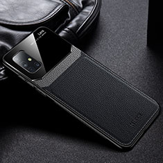 Coque Silicone Gel Motif Cuir Housse Etui FL1 pour Samsung Galaxy M51 Noir