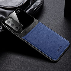 Coque Silicone Gel Motif Cuir Housse Etui FL1 pour Samsung Galaxy Note 20 5G Bleu