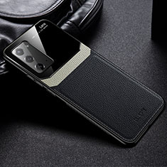 Coque Silicone Gel Motif Cuir Housse Etui FL1 pour Samsung Galaxy Note 20 5G Noir