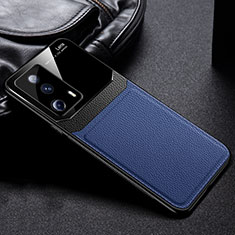 Coque Silicone Gel Motif Cuir Housse Etui FL1 pour Xiaomi Mi 12 Lite NE 5G Bleu