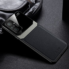 Coque Silicone Gel Motif Cuir Housse Etui FL1 pour Xiaomi Redmi Note 10 Pro 4G Noir