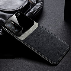 Coque Silicone Gel Motif Cuir Housse Etui FL1 pour Xiaomi Redmi Note 10 Pro 5G Noir