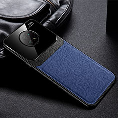 Coque Silicone Gel Motif Cuir Housse Etui FL1 pour Xiaomi Redmi Note 9T 5G Bleu