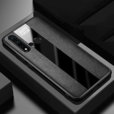 Coque Silicone Gel Motif Cuir Housse Etui H01 pour Huawei Nova 5i Noir