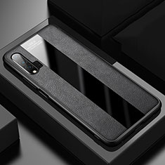 Coque Silicone Gel Motif Cuir Housse Etui H01 pour Huawei Nova 6 5G Noir
