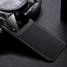 Coque Silicone Gel Motif Cuir Housse Etui H01 pour Huawei P30 Lite Noir