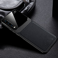 Coque Silicone Gel Motif Cuir Housse Etui H01 pour Huawei P30 Noir