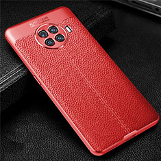 Coque Silicone Gel Motif Cuir Housse Etui H01 pour Oppo Ace2 Rouge
