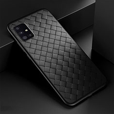 Coque Silicone Gel Motif Cuir Housse Etui H01 pour Samsung Galaxy A51 5G Noir